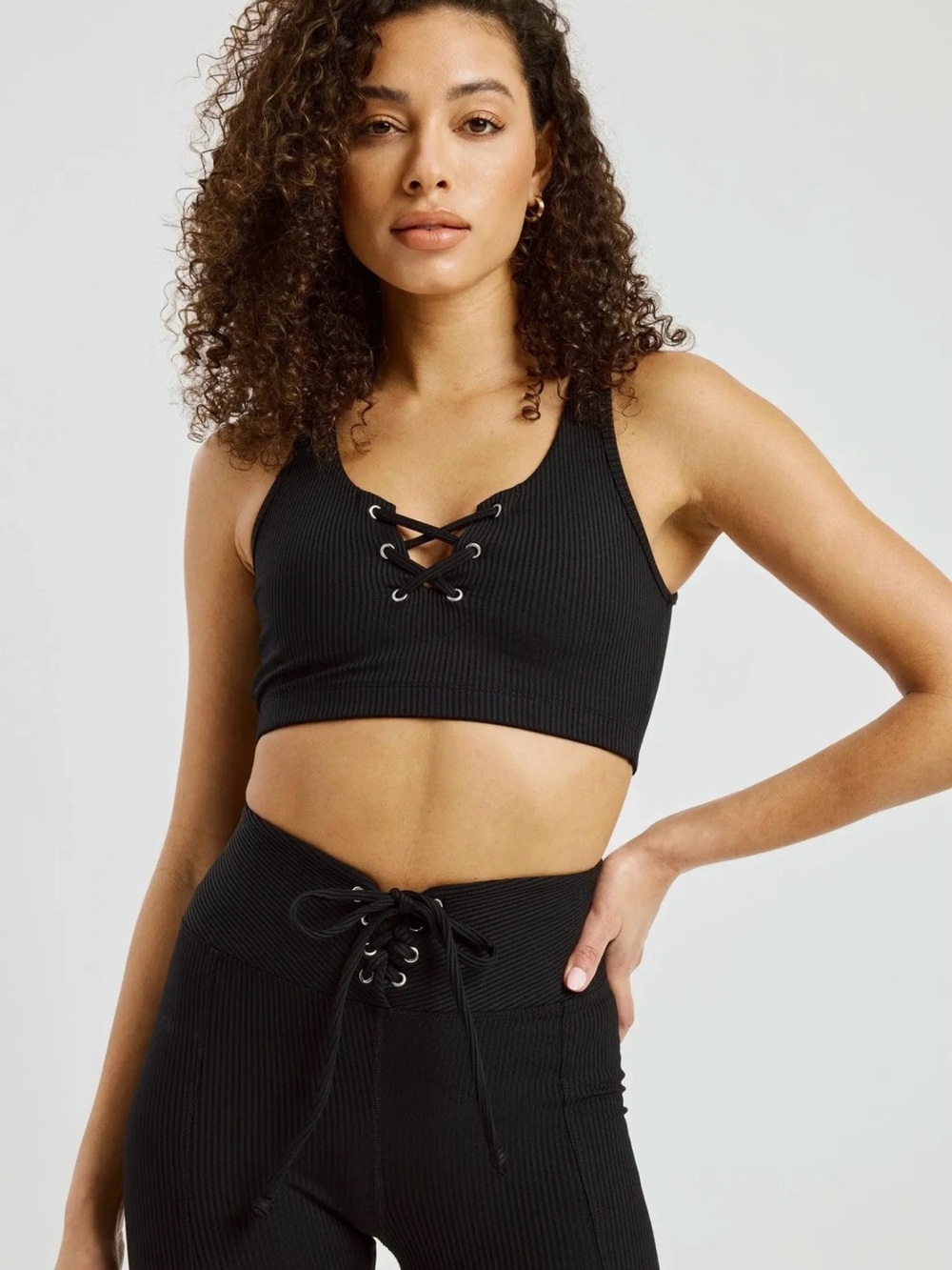 Year of Ours Set Ribbed Football Legging & Sports Bra
